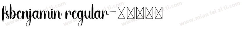 fsbenjamin regular字体转换